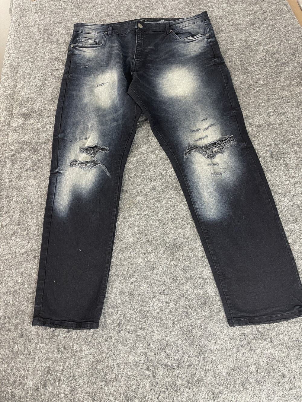 Jordan Craig Jeans Mens 40x32 Indigo Blue Denim Pants Distressed Ripped A3